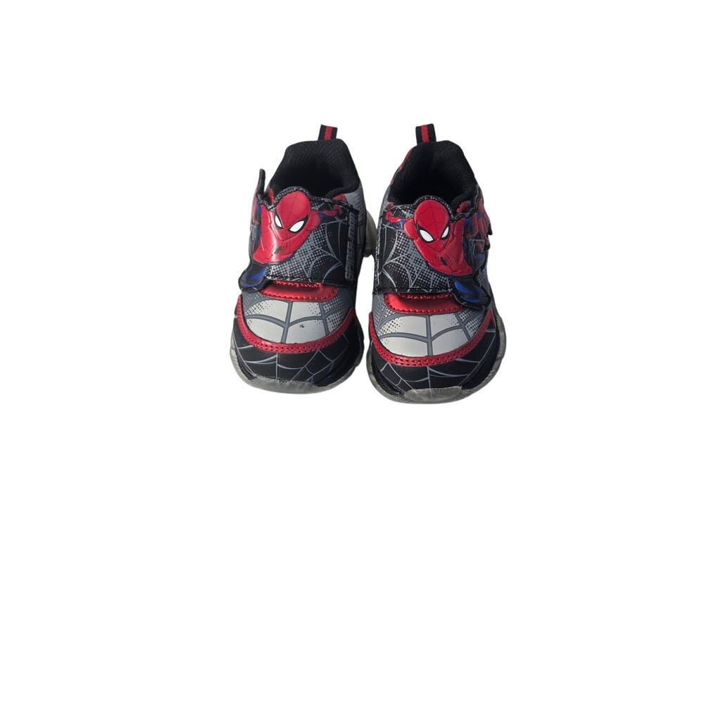Marvel Spider-Man Toddler Boys Light Up Sneakers Red Black Gray Size